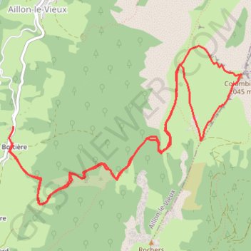 Itinéraire Rando mont colombier, distance, dénivelé, altitude, carte, profil, trace GPS