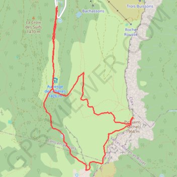 Itinéraire Pic Saint-Michel, distance, dénivelé, altitude, carte, profil, trace GPS
