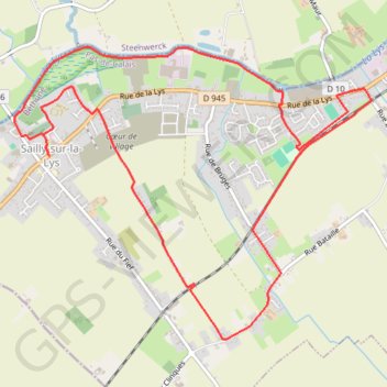 Itinéraire Chemin Champêtre - Sailly-sur-la-Lys, distance, dénivelé, altitude, carte, profil, trace GPS