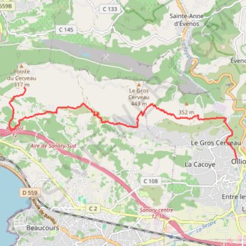 Itinéraire ACTIVE LOG080008, distance, dénivelé, altitude, carte, profil, trace GPS