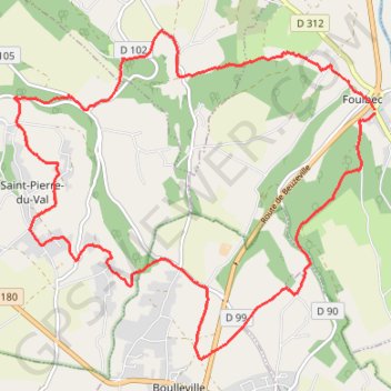 Itinéraire Foulbec et les trois côtes, distance, dénivelé, altitude, carte, profil, trace GPS