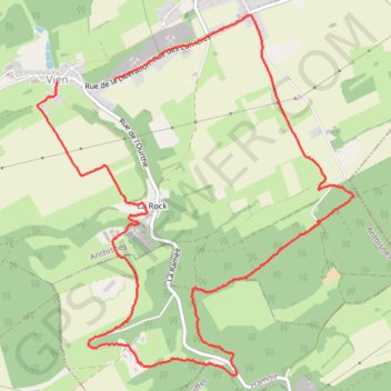 Itinéraire Anthisnes - ADEPS, distance, dénivelé, altitude, carte, profil, trace GPS