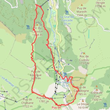 Itinéraire Le Puy de Sancy, distance, dénivelé, altitude, carte, profil, trace GPS