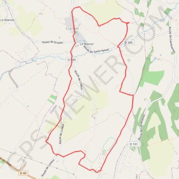 Itinéraire Clarbec, distance, dénivelé, altitude, carte, profil, trace GPS