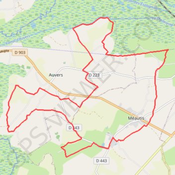 Itinéraire De la Madeleine à la Marguerie - Méautis, distance, dénivelé, altitude, carte, profil, trace GPS