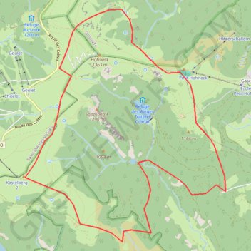Itinéraire Le Hohneck, distance, dénivelé, altitude, carte, profil, trace GPS