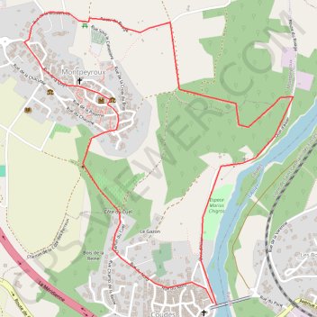 Itinéraire JF Jour1.1, distance, dénivelé, altitude, carte, profil, trace GPS