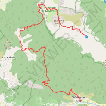 Itinéraire Week-end Glandasse, distance, dénivelé, altitude, carte, profil, trace GPS