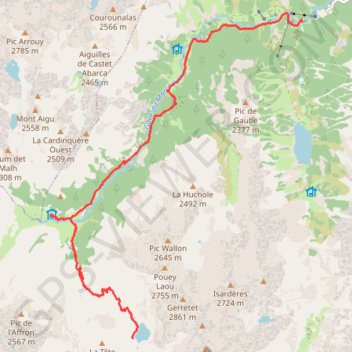 Itinéraire lac-d-arratille, distance, dénivelé, altitude, carte, profil, trace GPS