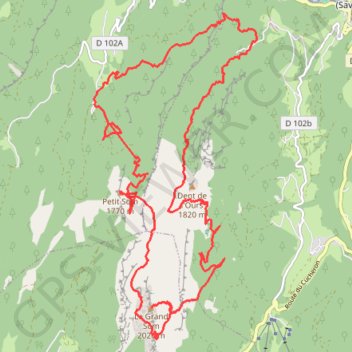 Itinéraire Tour du Grand Som, distance, dénivelé, altitude, carte, profil, trace GPS