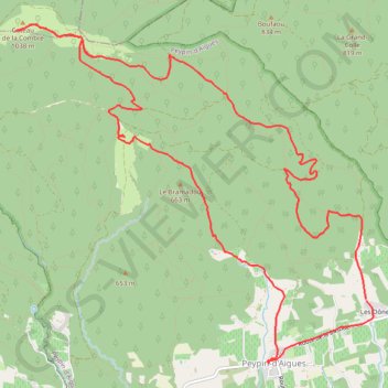 Itinéraire Peypin d'Aigues, distance, dénivelé, altitude, carte, profil, trace GPS