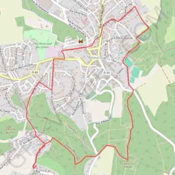 Itinéraire Sur Beaucourt et Montbouton, distance, dénivelé, altitude, carte, profil, trace GPS