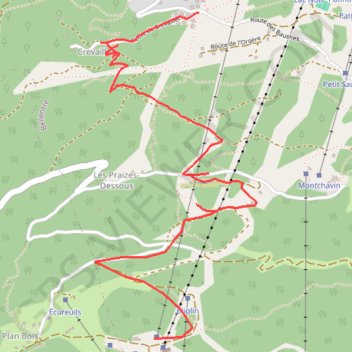 Itinéraire Itinéraire de randonnée : Plan Bois par le Sentier du Lac Noir, distance, dénivelé, altitude, carte, profil, trace GPS