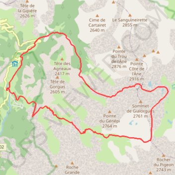 Itinéraire Gialorgues - Roche Trouée, distance, dénivelé, altitude, carte, profil, trace GPS