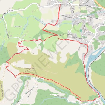 Itinéraire Le circuit d'Itxassou, distance, dénivelé, altitude, carte, profil, trace GPS