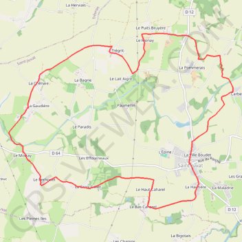 Itinéraire Autour de Saint-Juvat, distance, dénivelé, altitude, carte, profil, trace GPS