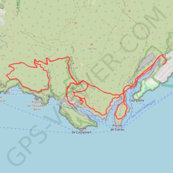 Itinéraire Cassis Calanque D'En Vau, distance, dénivelé, altitude, carte, profil, trace GPS