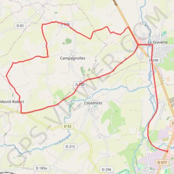 Itinéraire Voie verte vers Campagnoles - Vire, distance, dénivelé, altitude, carte, profil, trace GPS