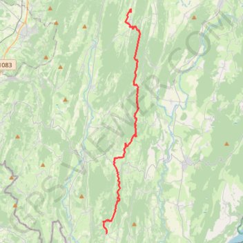 Itinéraire Pimorin - Villeneuve-lès-Charnod, distance, dénivelé, altitude, carte, profil, trace GPS