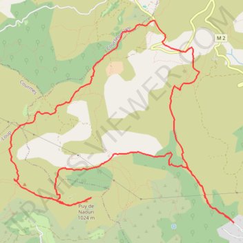 Itinéraire 2025 03 21 - puy de Naouri depuis ch des salles rte du col de Vence pix, distance, dénivelé, altitude, carte, profil, trace GPS