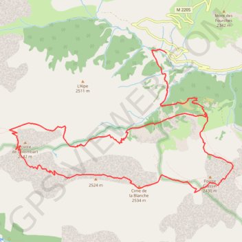 Itinéraire La crête de la Blanche, distance, dénivelé, altitude, carte, profil, trace GPS