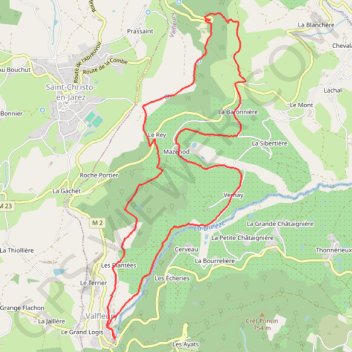 Itinéraire Valfleury, distance, dénivelé, altitude, carte, profil, trace GPS