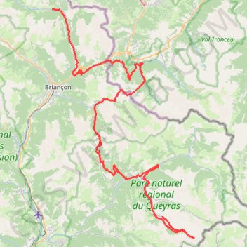 Itinéraire Haute route des Escartons, distance, dénivelé, altitude, carte, profil, trace GPS