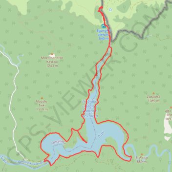 Itinéraire Tour du lac d'Irabia (Embase d'Irabia - IRATY), distance, dénivelé, altitude, carte, profil, trace GPS