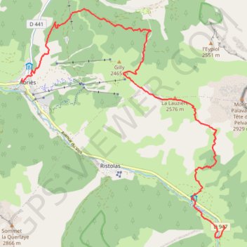 Itinéraire L'ECHALP-ABRIES, distance, dénivelé, altitude, carte, profil, trace GPS