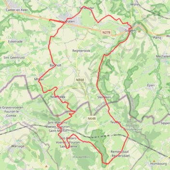 Itinéraire Voeren-Gulpdal-2017, distance, dénivelé, altitude, carte, profil, trace GPS