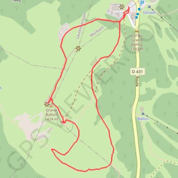 Itinéraire Sur le sommet du Grand Ballon - Willer-sur-Thur, distance, dénivelé, altitude, carte, profil, trace GPS