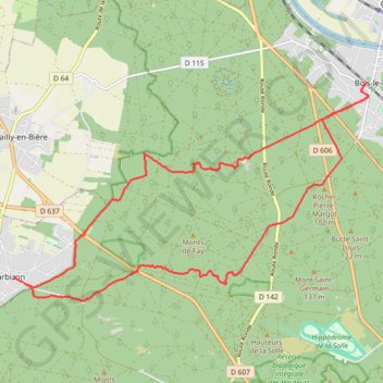 Itinéraire Un tour à Barbizon, distance, dénivelé, altitude, carte, profil, trace GPS