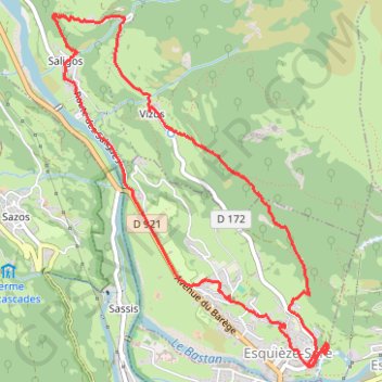 Itinéraire Circuit de serre au chateau sainte marie, distance, dénivelé, altitude, carte, profil, trace GPS