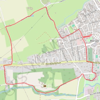 Itinéraire Balades Riorgeoises - Neufbourg, distance, dénivelé, altitude, carte, profil, trace GPS