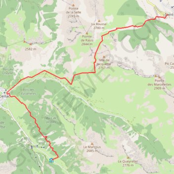 Itinéraire Queyras D1 St Veran Ceillac EASY, distance, dénivelé, altitude, carte, profil, trace GPS