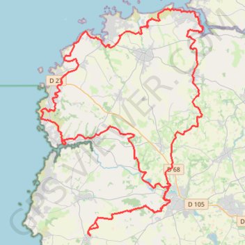 Itinéraire De Ploumoguer à l'Aber Benoit par Portsall, distance, dénivelé, altitude, carte, profil, trace GPS