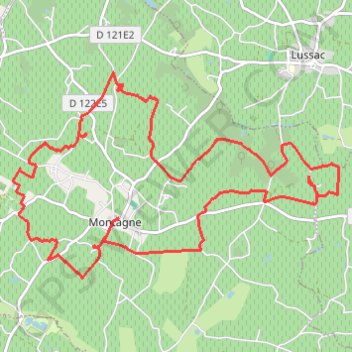 Itinéraire Montagne Saint Emilion, distance, dénivelé, altitude, carte, profil, trace GPS