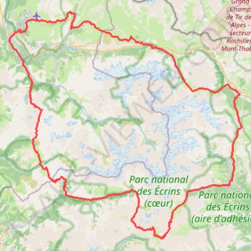Itinéraire GR54_2007, distance, dénivelé, altitude, carte, profil, trace GPS