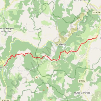 Itinéraire Les Vignes Caussignac, distance, dénivelé, altitude, carte, profil, trace GPS