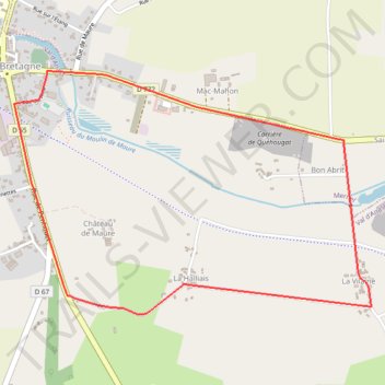 Itinéraire circuit maure de bretagne 3, distance, dénivelé, altitude, carte, profil, trace GPS