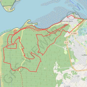 Itinéraire Ronce-les-Bains - Rando des ajoncs, distance, dénivelé, altitude, carte, profil, trace GPS