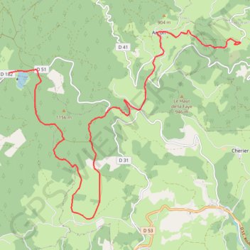 Itinéraire Monts de la madeleine, distance, dénivelé, altitude, carte, profil, trace GPS