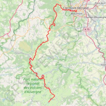 Itinéraire Traversée Puy de Dôme et Cantal, distance, dénivelé, altitude, carte, profil, trace GPS