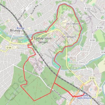 Itinéraire Circuit de Boussy Saint Antoine, distance, dénivelé, altitude, carte, profil, trace GPS