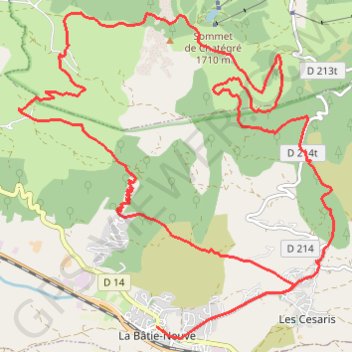 Itinéraire Forêt du Sapet, distance, dénivelé, altitude, carte, profil, trace GPS