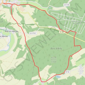 Itinéraire Le Saillant de Saint-Mihiel, distance, dénivelé, altitude, carte, profil, trace GPS