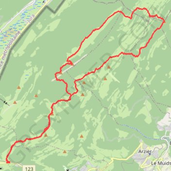 Itinéraire Crêt de la Neuve, distance, dénivelé, altitude, carte, profil, trace GPS