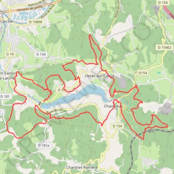 Itinéraire Trail - Tour du Lac du Causse, distance, dénivelé, altitude, carte, profil, trace GPS