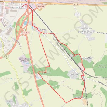 Itinéraire Circuit Footing depuis le DIAP, distance, dénivelé, altitude, carte, profil, trace GPS