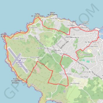 Itinéraire Île-d'Yeu, distance, dénivelé, altitude, carte, profil, trace GPS